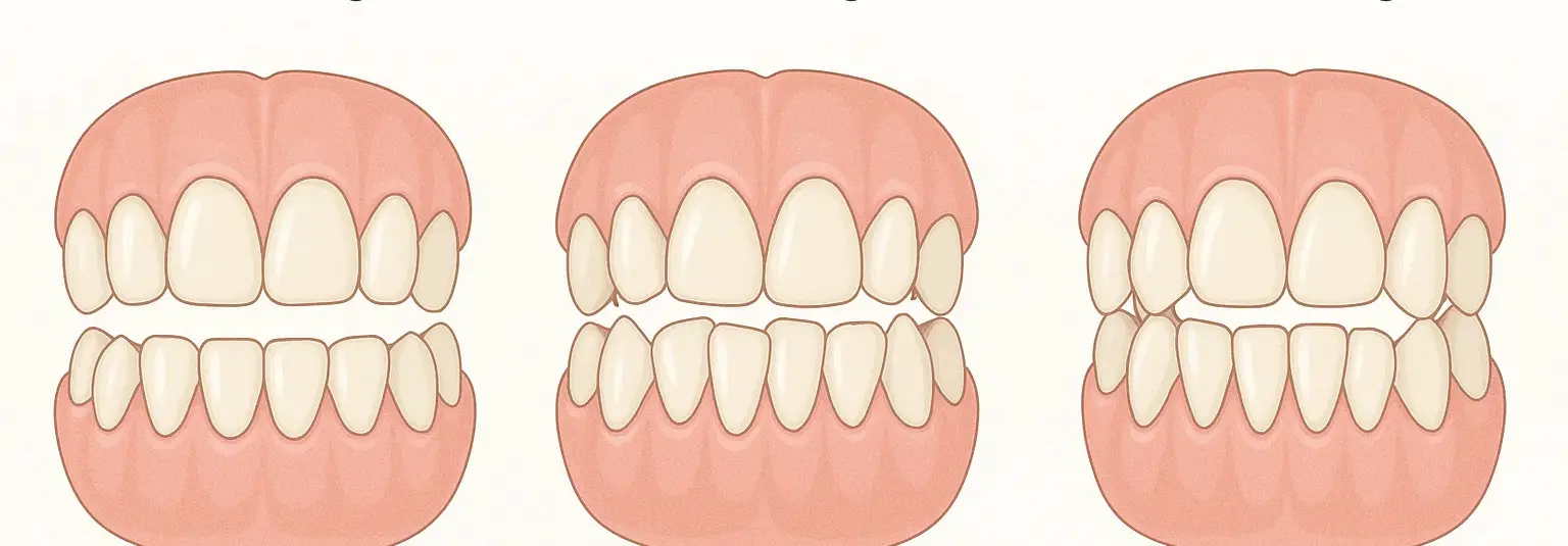 Ejemplos de apiñamiento dental